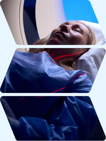 Patient receiving radiotherapy